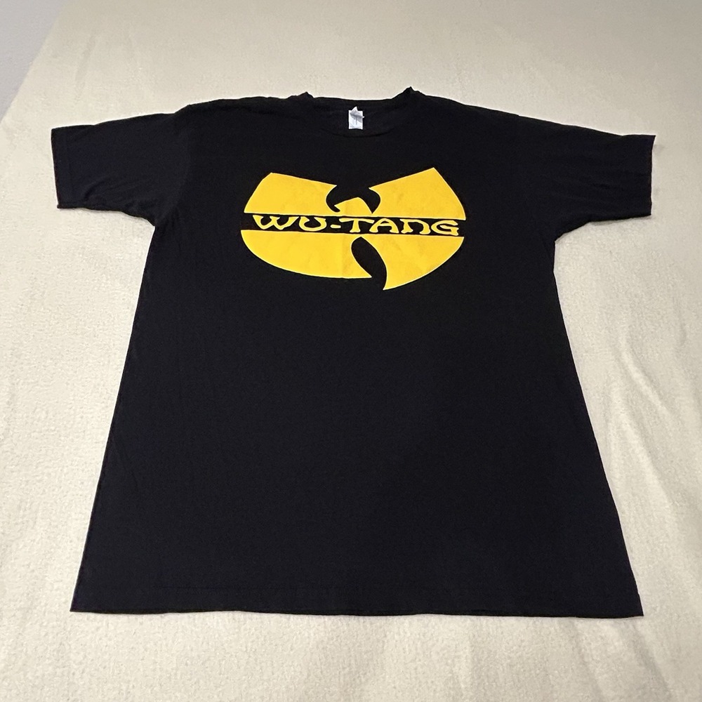 Wu-Tang Clan Classic Logo T Shirt Black Yellow Men's Size Large